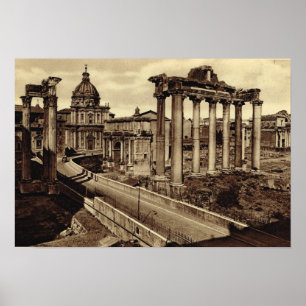 Póster Roma, estrada através do fórum