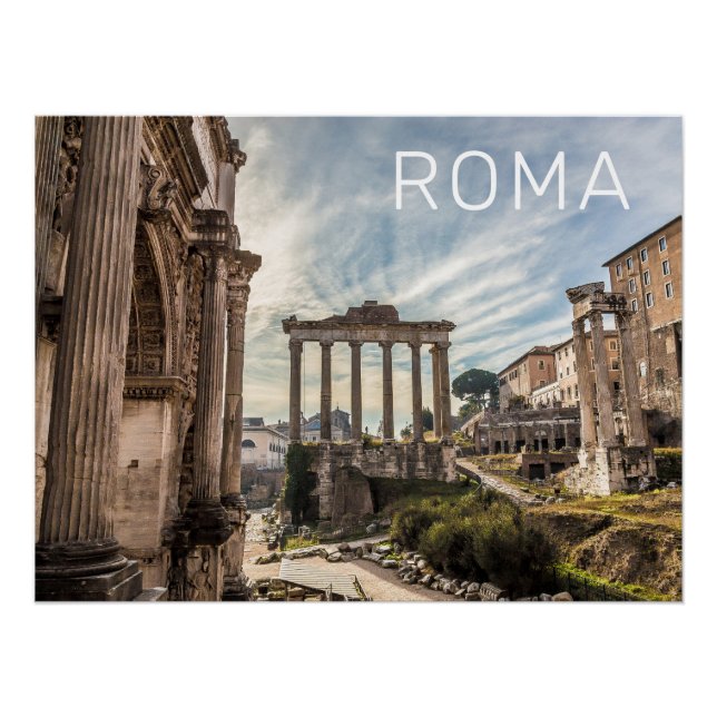 Póster Roma Forum Romanum Itália Feriado Souvenir (Frente)