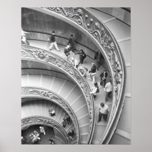 Poster Roma Itália, Vaticano Staircase 3