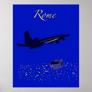 Póster Roma na noite