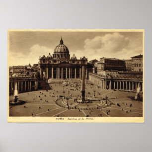 Póster Roma, o quadrado de St Peter, vaticano