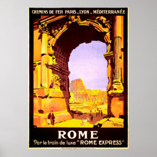 Póster Roma, par le train de luxe "Roma Express"