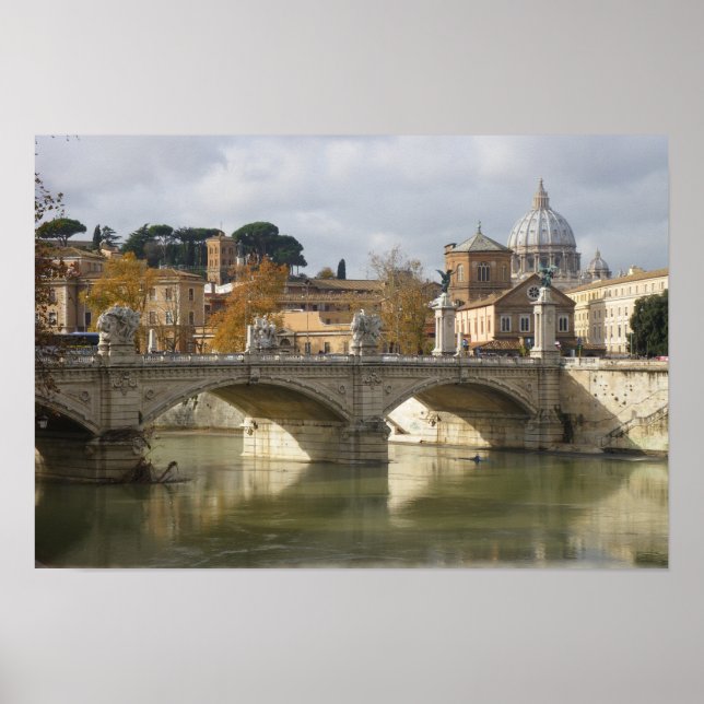 Poster Roma, ponte Tiber (Frente)