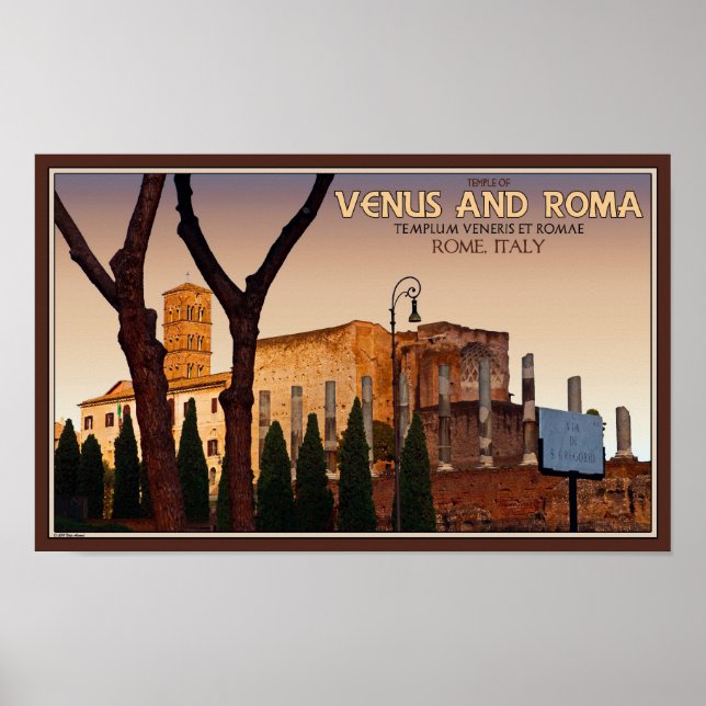 Póster Roma - Templo de Vênus e Roma (Frente)