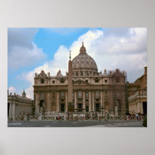 Póster Roma, Vaticano, Basilica de Peter, Rua