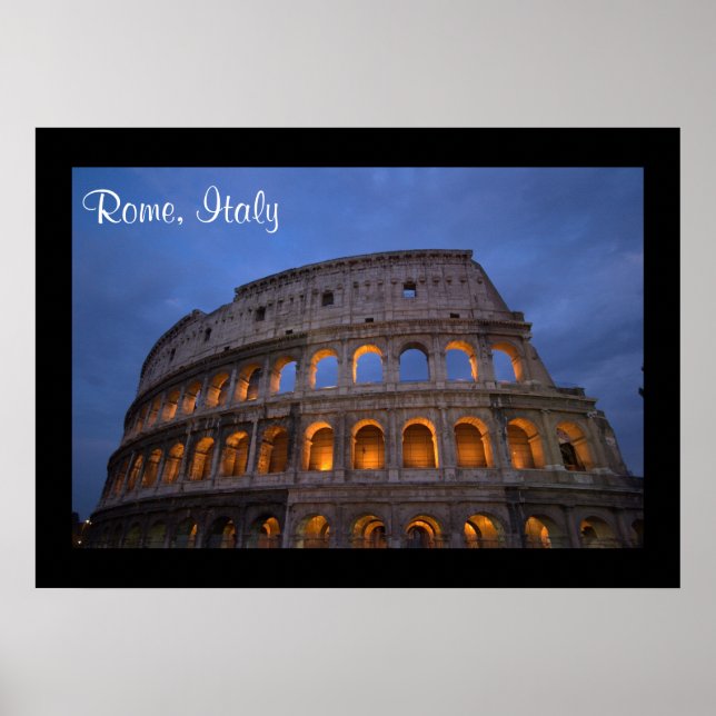 Póster Roman Colosseum à noite (Frente)