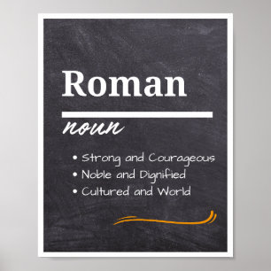 Poster Roman, Definição de Nome Personalizado de Menino
