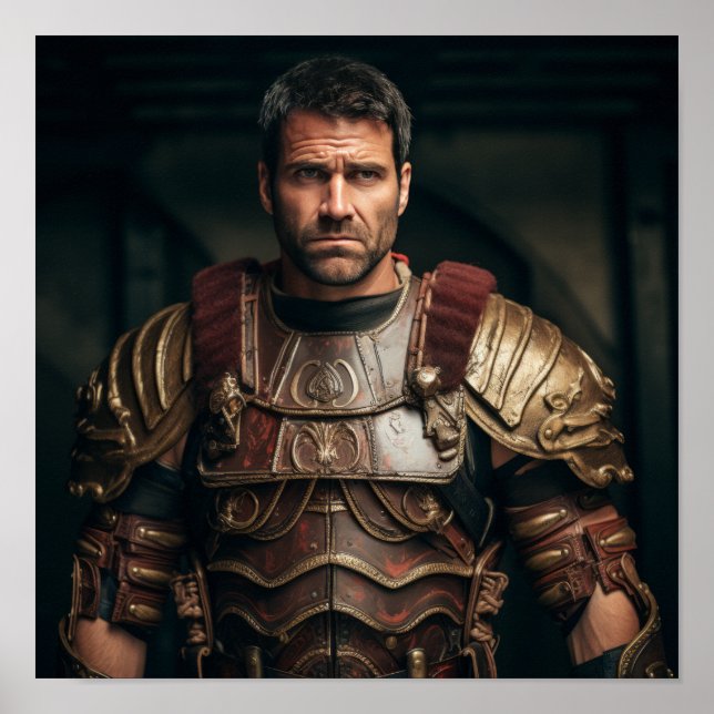 Poster Roman General Maximus vestido como Gladiator Poste (Frente)