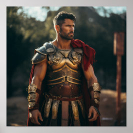 Poster Roman General Maximus vestido como Gladiator Poste