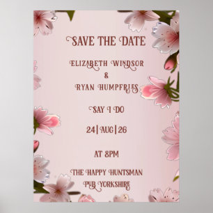 Poster Romance Brilhante: Um Tema De Casamento Floral De