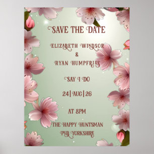 Poster Romance Brilhante: Um Tema De Casamento Floral De