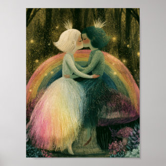 Poster Romance de Conto de Fadas Floresta Caprichosa de C