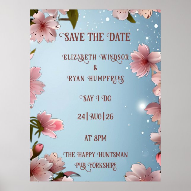 Poster Romance em Foco: Um Tema de Casamento Totalmente F (Frente)