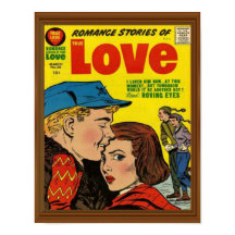 Romance Love Story Comic Cobrir Vintage Faux Wood