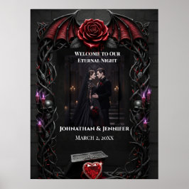 Poster Romance Sombrio Casamento Vampiro Gótico Noite Ete