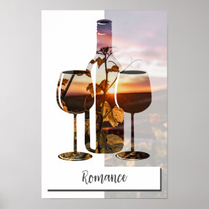 Poster Romance - Vinho Para Dois Ao Sol