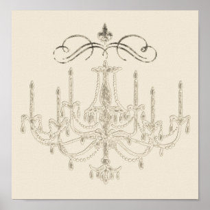 Póster Romance with a Chandelier SIZE/PAPER/CANVAS OPTION