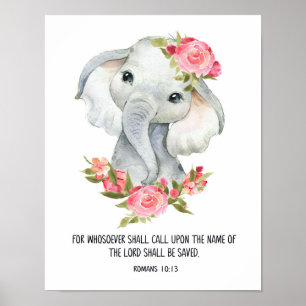 Poster Romanos 10:13, Serão Salvos, Nome Do Senhor,