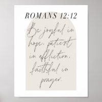 Romanos 12:12 Arca Mínima de Beige Boho