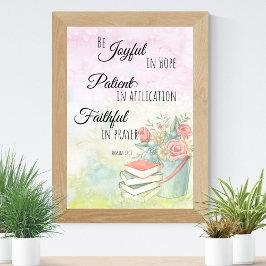 Poster Romanos 12:12 Sejam Jovens na Esperança, Fiéis na