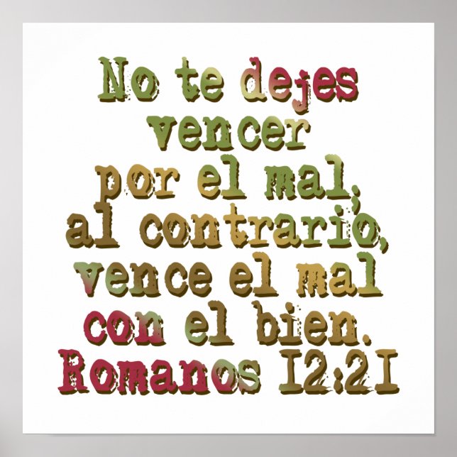 Poster Romanos 12:21 (Frente)