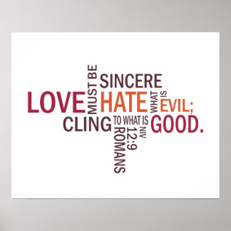 Póster Romanos 12:9 "Sincero Love"