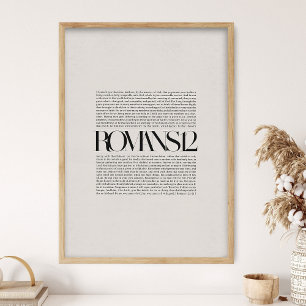 Poster Romanos 12, Versículo da Bíblia, Arte Cristã de Pa