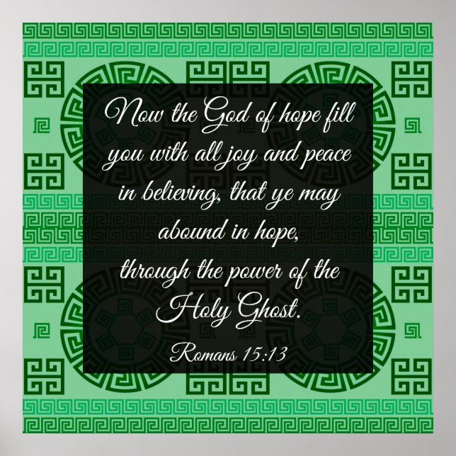 Poster romanos 15:13 (Frente)