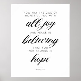 Poster Romanos 15:13 maio Deus da esperança enchem vocês 