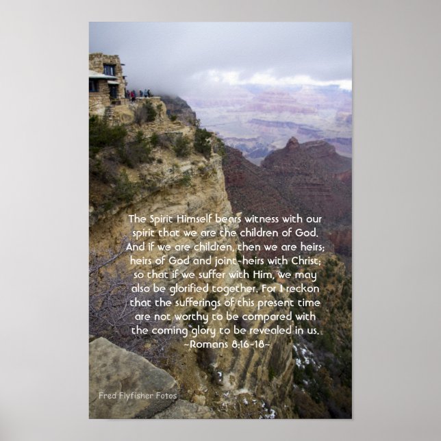 Poster romanos 8:16-18 (Frente)