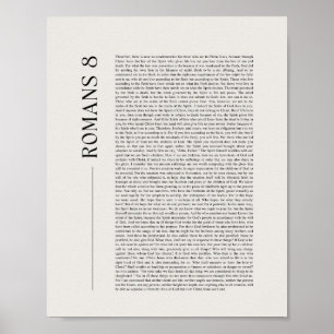 Poster Romanos 8 Capítulo Completo da Bíblia