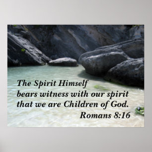 Poster Romans 8:16 The Spirit himself bears witness