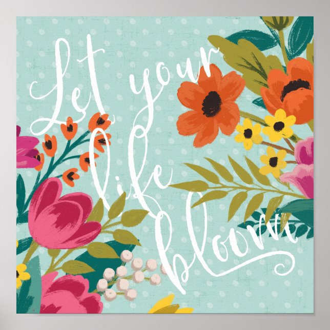 Poster Romantic Luxe X | Deixe sua vida florescer (Frente)