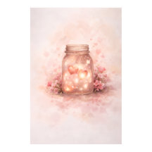 Romantic Mason Jar Hearts