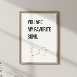 Poster Romantic Quote Wall Art, Minimal Love Decor