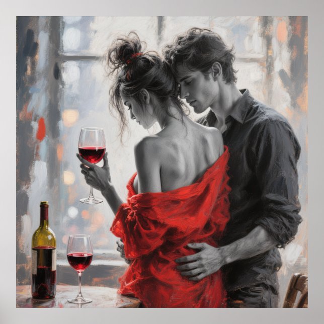 Poster Romantic Wine Moment (Frente)