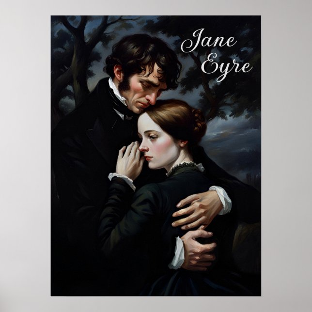 Poster Romântica Jane Eyre e Edward Rochester (Frente)