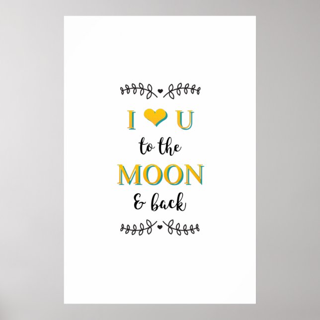 Poster romântico com uma citação de amor (Frente)