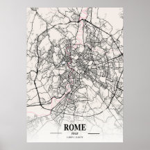 Rome - Italy Neapolitan City Map