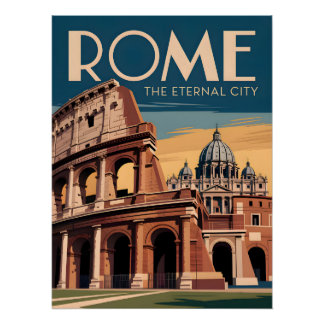 Póster Rome Italy vintage