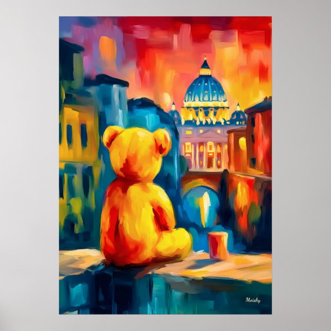 Poster Rome Teddy Fauvist Sunset Skyline Print (Frente)