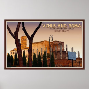 Póster Rome - Temple of Venus and Roma