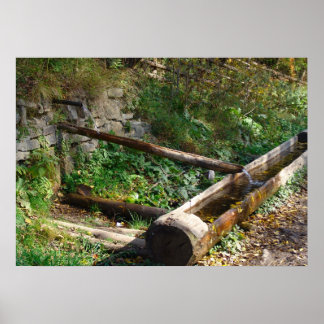 Póster Romênia, Moldávia, Água nas montanhas
