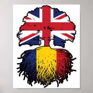 Poster Romênia Reino Unido romeno Reino Unido Reino Unido