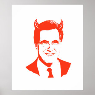 Póster Romney é o diabo