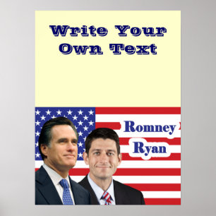 Póster Romney Ryan - Write Your Own Text