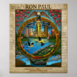 Póster Ron Paul 2012: LIberty para Iowa