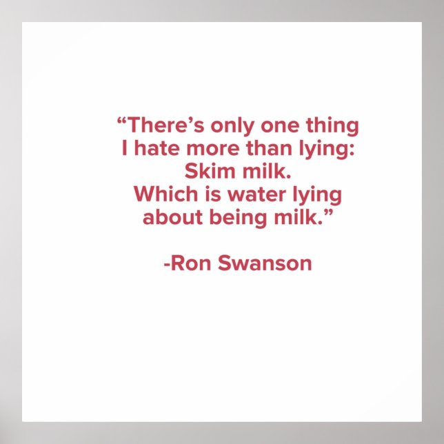 Poster Ron Swanson Quote (Frente)