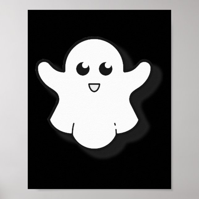 Poster Ronda Ghost Cute Ghost Halloween Spooky Season (Frente)