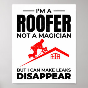 Poster Roofer Humor - Faça com que vazamentos desapareçam